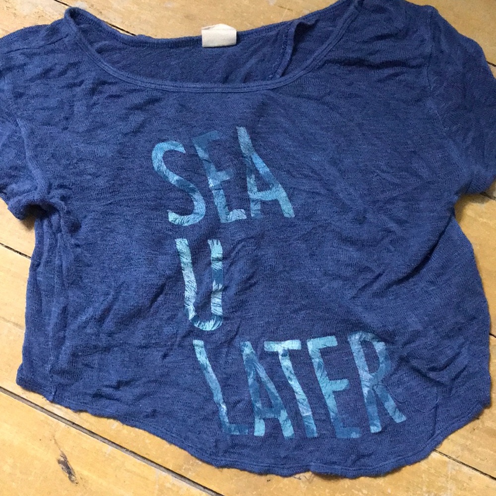 hollister cropped shirt